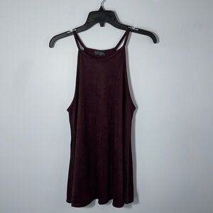Urban Episode‎ Top Burgundy Tank Faux Suede A-line in Size XL